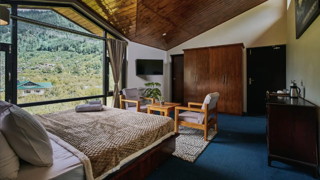 Wooden Attic with Balcony